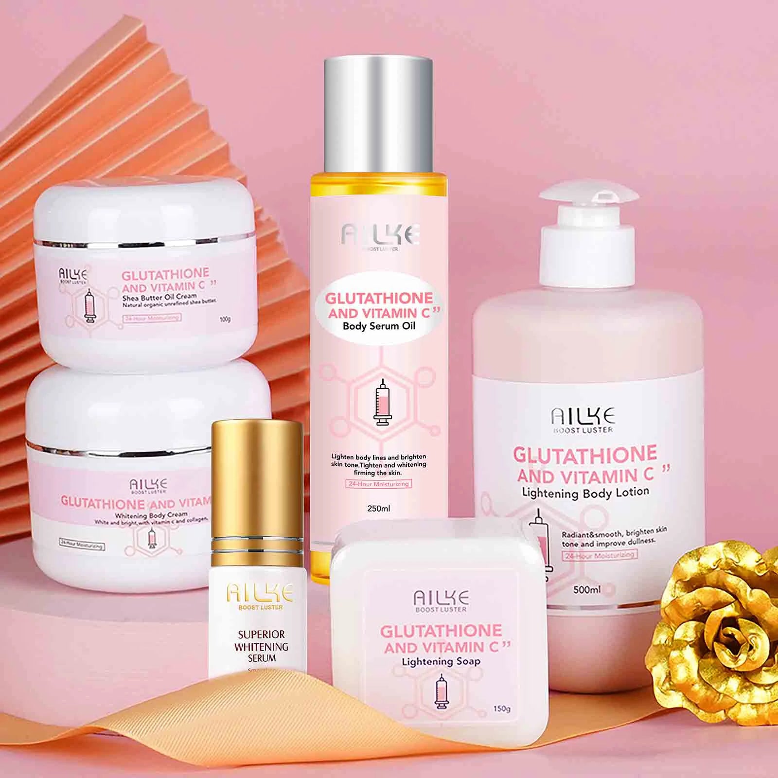 AILKE Coffret Éclat & Hydratation – Vitamine C & Glutathion